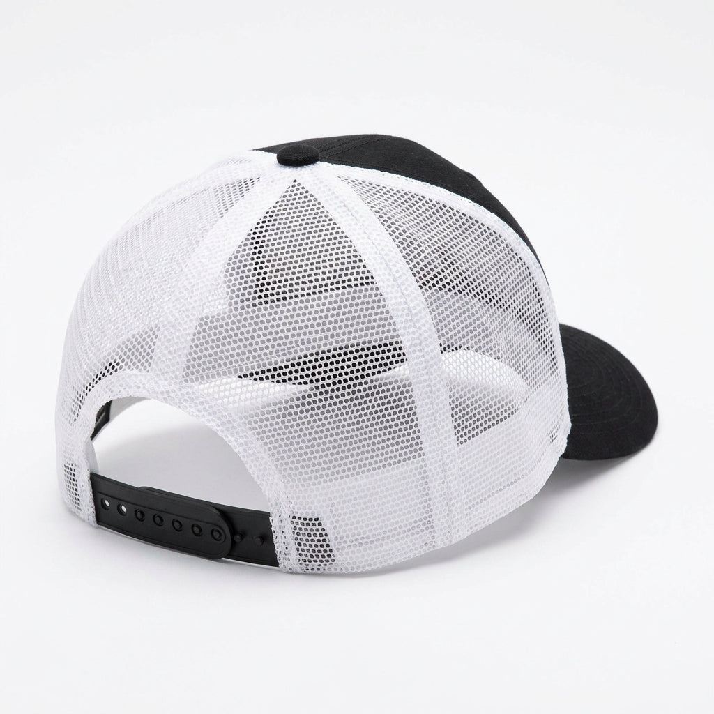 #02 BLACK TRUCKER HAT back