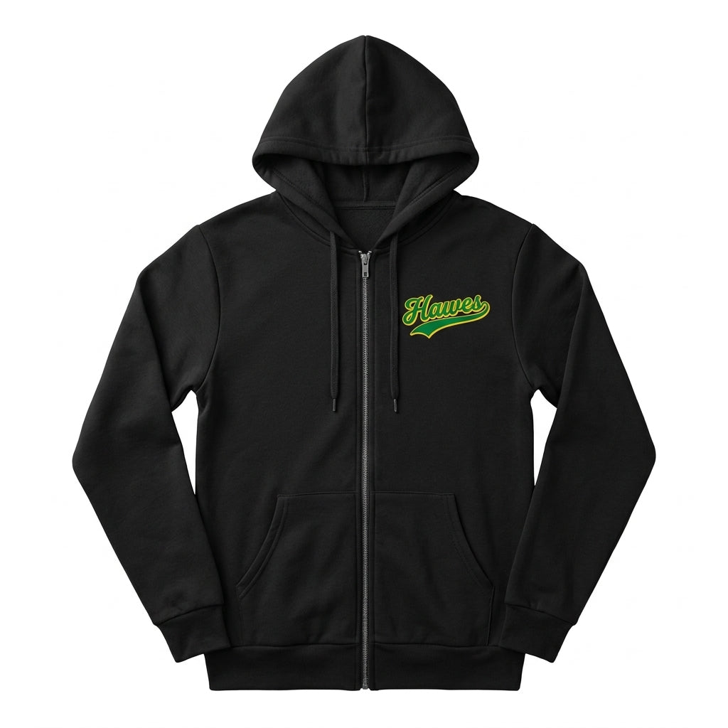 #03 BLACK ZIP HOODIE front