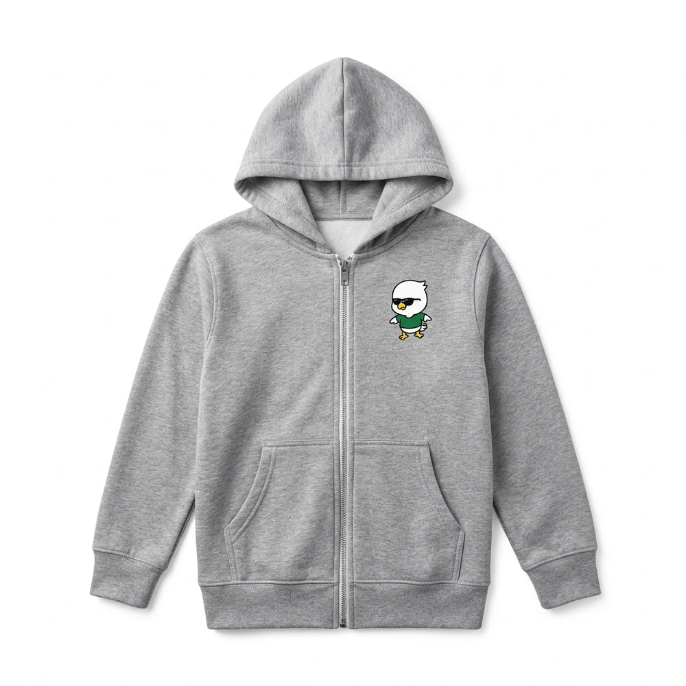 #04 ATHLETIC HEATHER ZIP HOODIE front