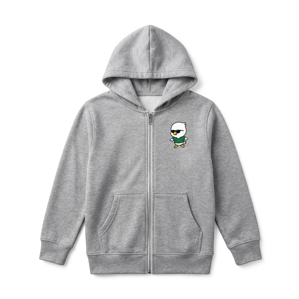 #04 ATHLETIC HEATHER ZIP HOODIE front