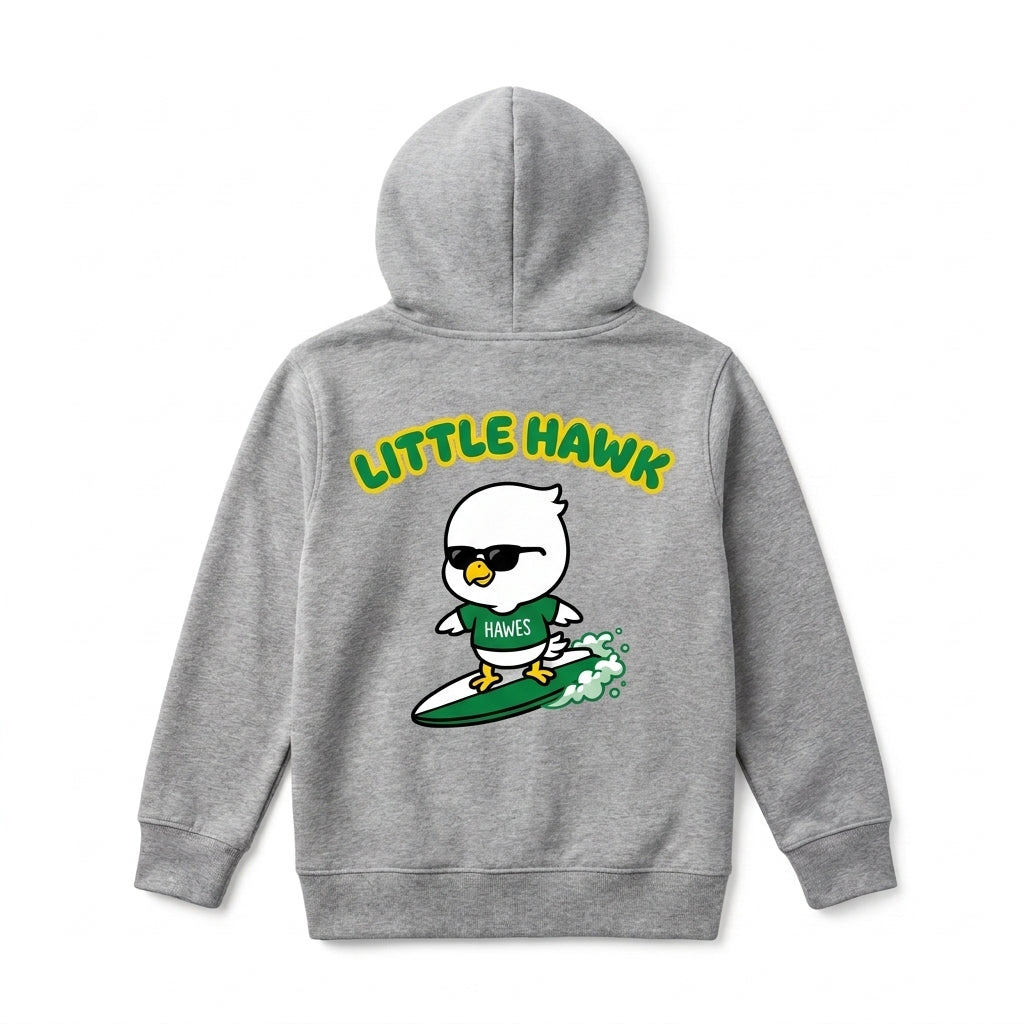 #04 ATHLETIC HEATHER ZIP HOODIE back
